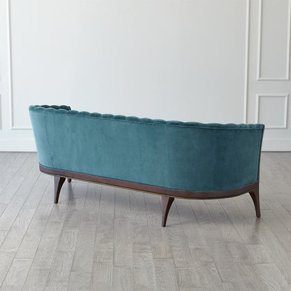 Channel Back Sofa-Dragonfly Velvet
