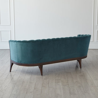 Channel Back Sofa-Dragonfly Velvet