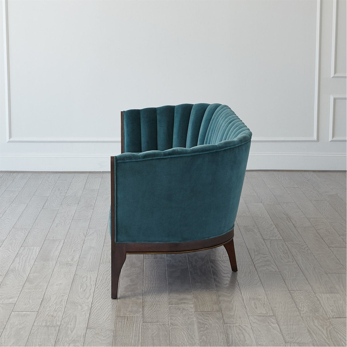 Channel Back Sofa-Dragonfly Velvet