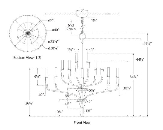 Chapman & Myers Aiden Large Chandelier