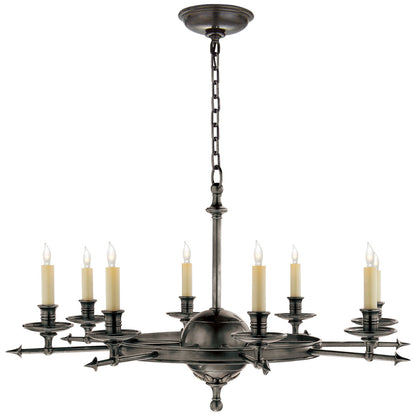 Chapman & Myers Leaf and Arrow Large Chandelier