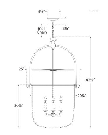Chapman & Myers Lorford Smoke Bell Lantern
