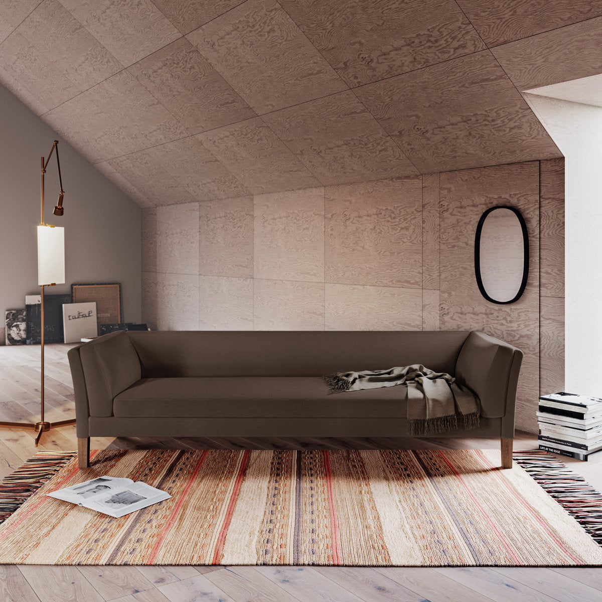 Charlton Flared Shelter-Arm Sofa