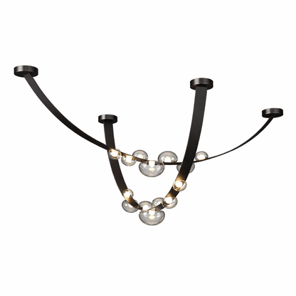 Orvyn Leather Arc Chandelier