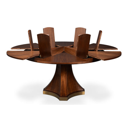 Chelsea Round Walnut Wood Dining Table