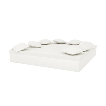 Chill Bed - 8 Pillows - 90.5" X 90.5" - White LED - Ice