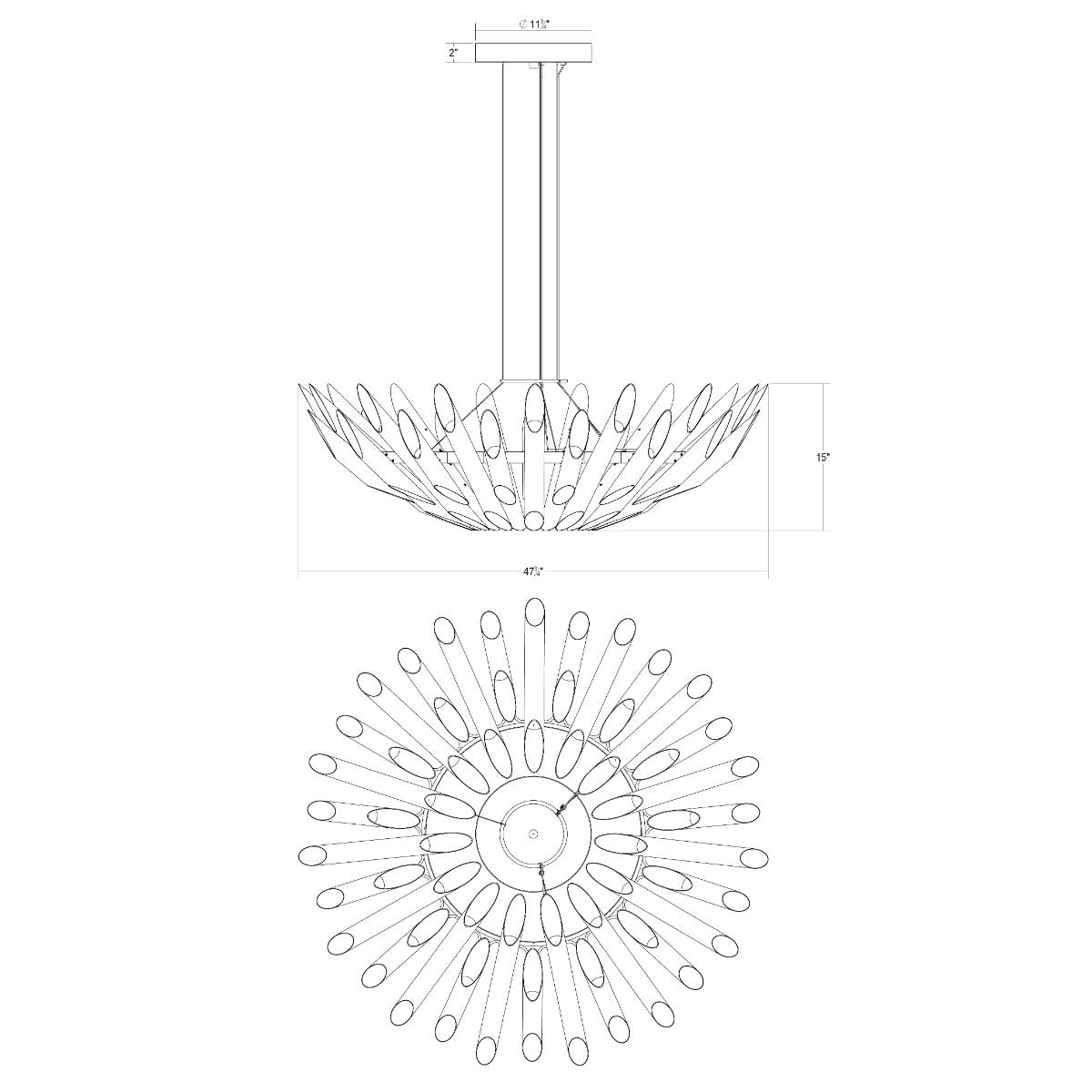 Chimes 60 - Light LED Chandelier