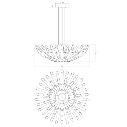 Chimes 60 - Light LED Chandelier
