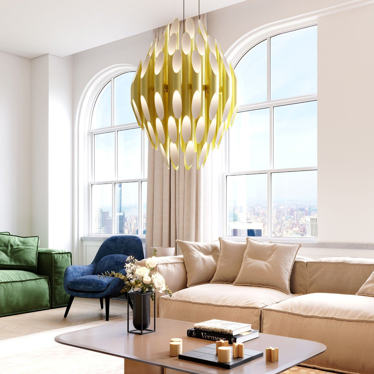 Chimes 90 - Light LED Chandelier
