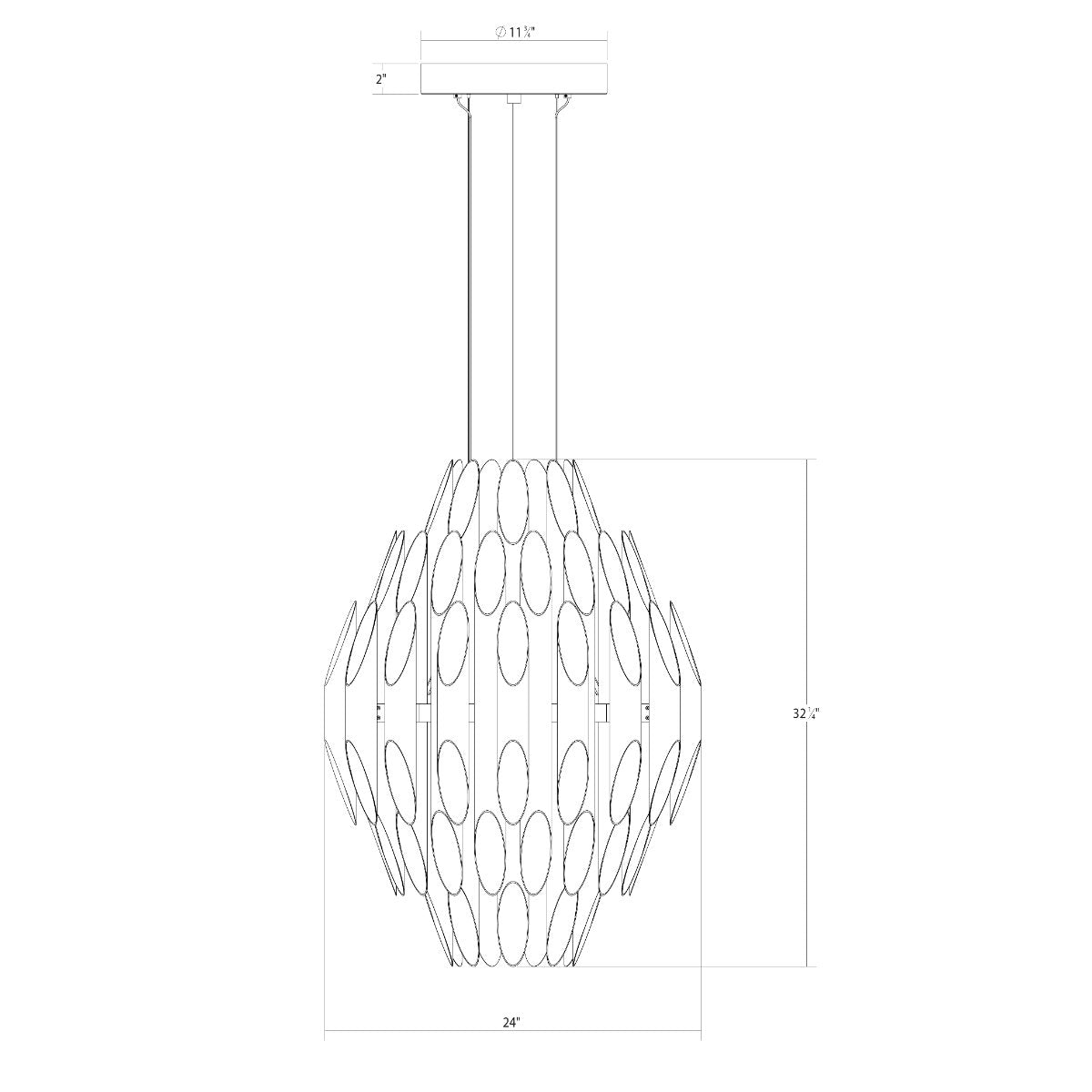 Chimes 90 - Light LED Chandelier