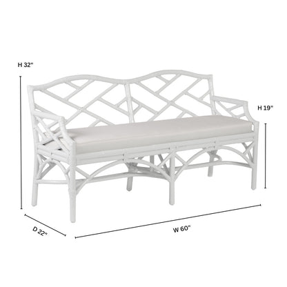 Chippendale Upholstered Bench