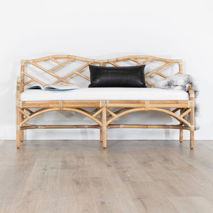 Chippendale Upholstered Bench
