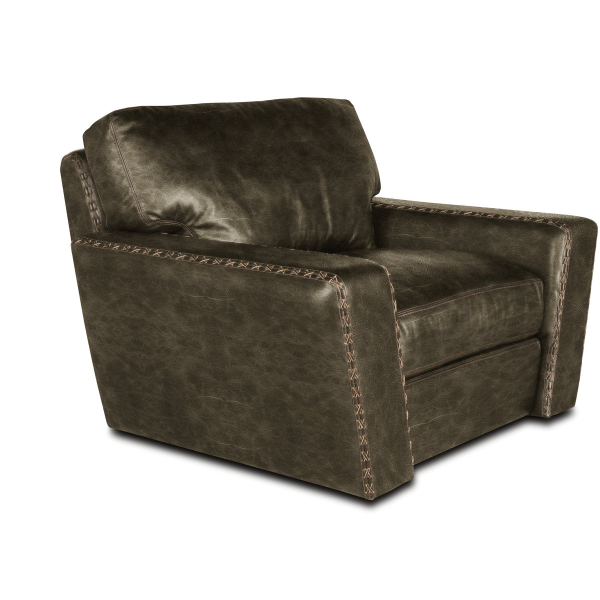 City Cowboy Leather Swivel Club Chair