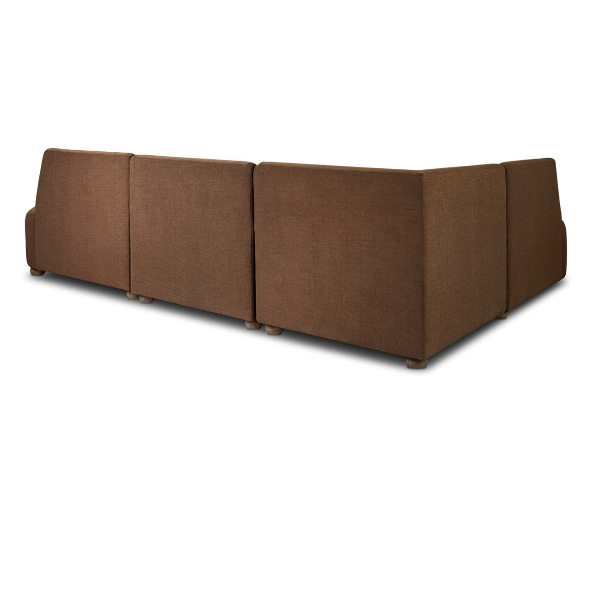 Clemence Dining Banquette L Shape 127"-Crypton Nomad Mushroom