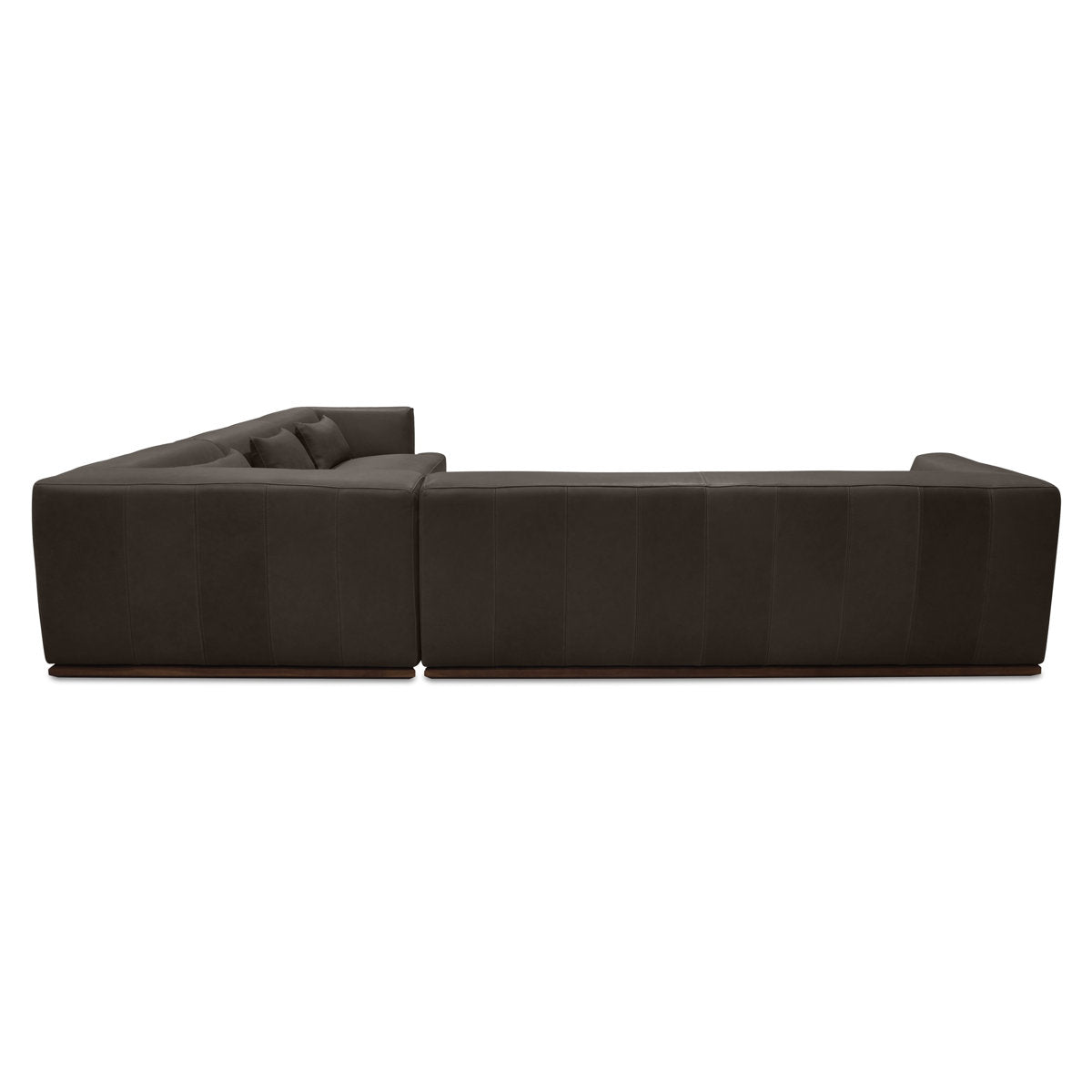 Clove L-Shaped Sectional Deep Brown