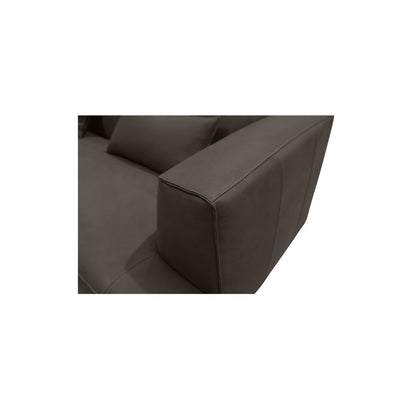 Clove L-Shaped Sectional Deep Brown
