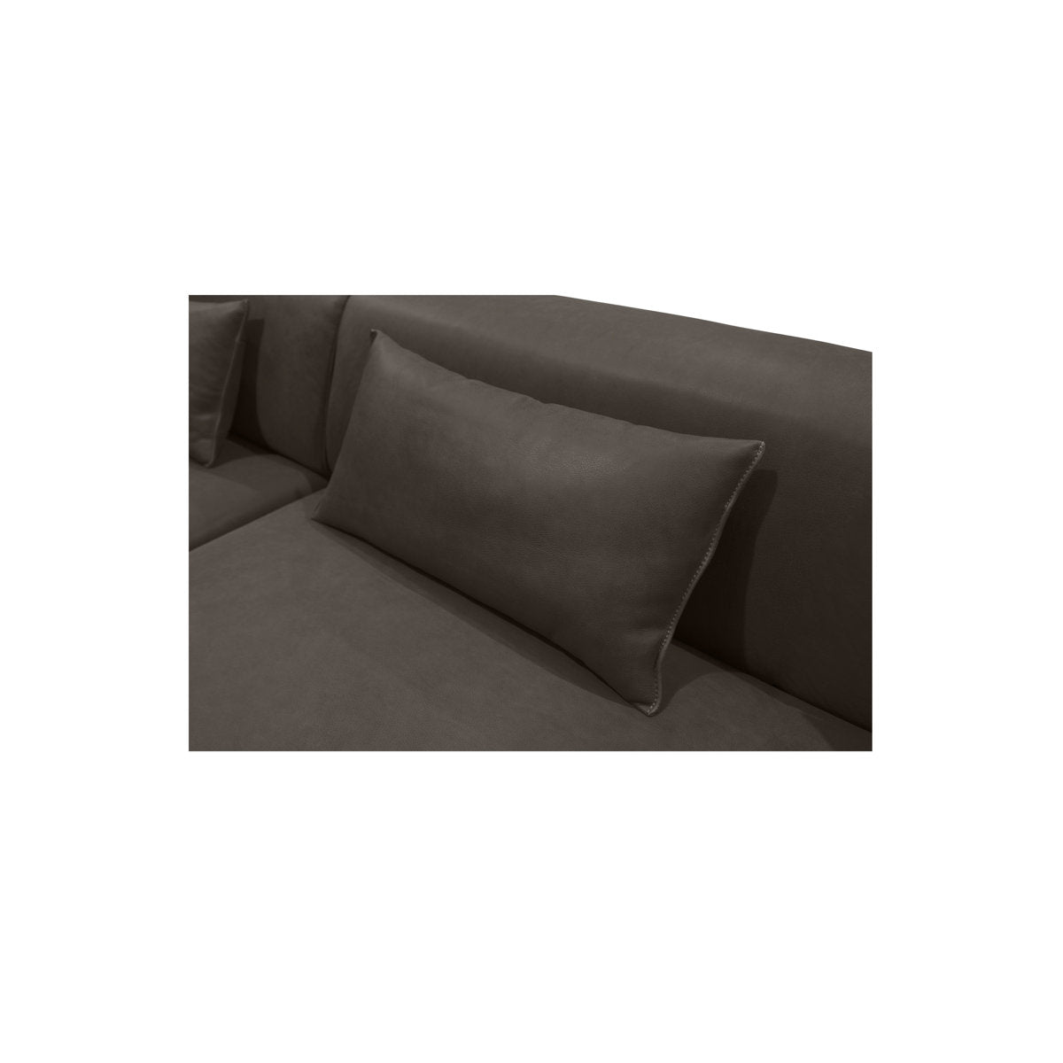 Clove L-Shaped Sectional Deep Brown