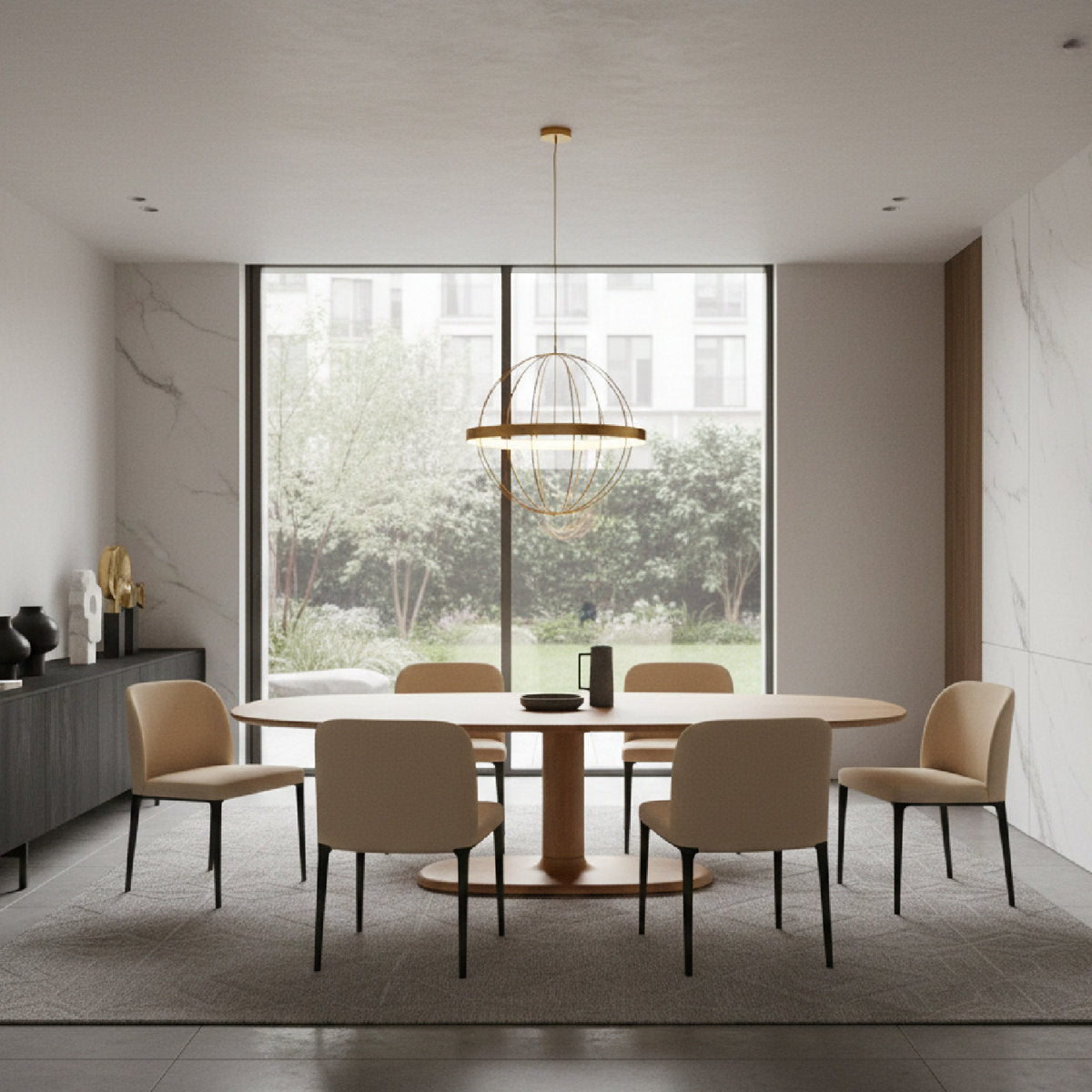 Coco Oval Solid Wood Dining Table
