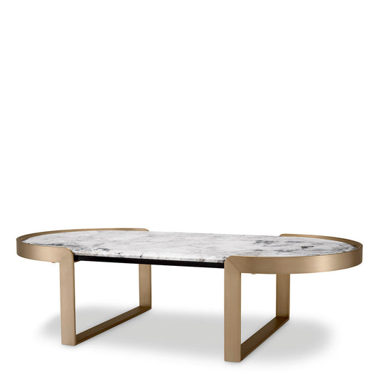 Coffee Table Fabio Brushed Brass Finish - Top