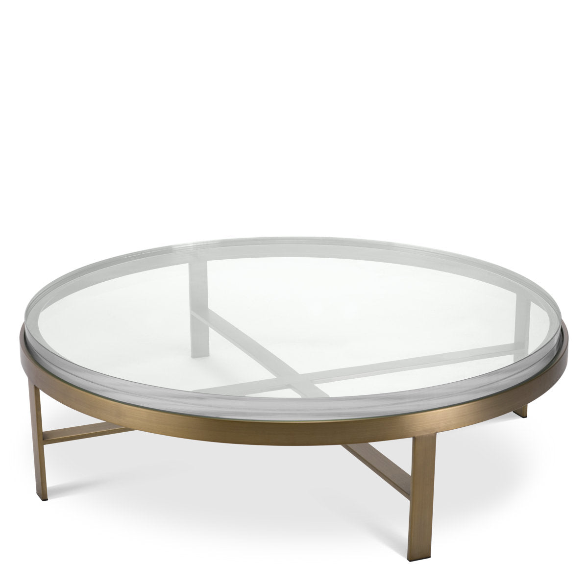 Coffee Table Hoxton Brushed Brass Finish - Frame