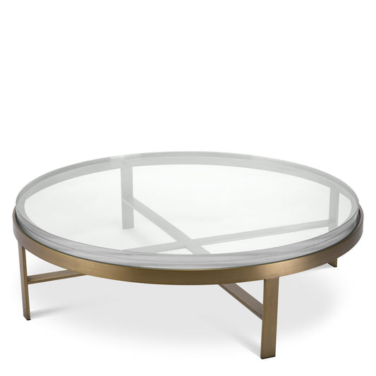 Coffee Table Hoxton Brushed Brass Finish - Frame
