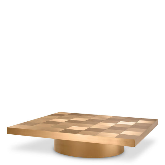 Coffee Table Laporte Brushed Brass Finish - Top