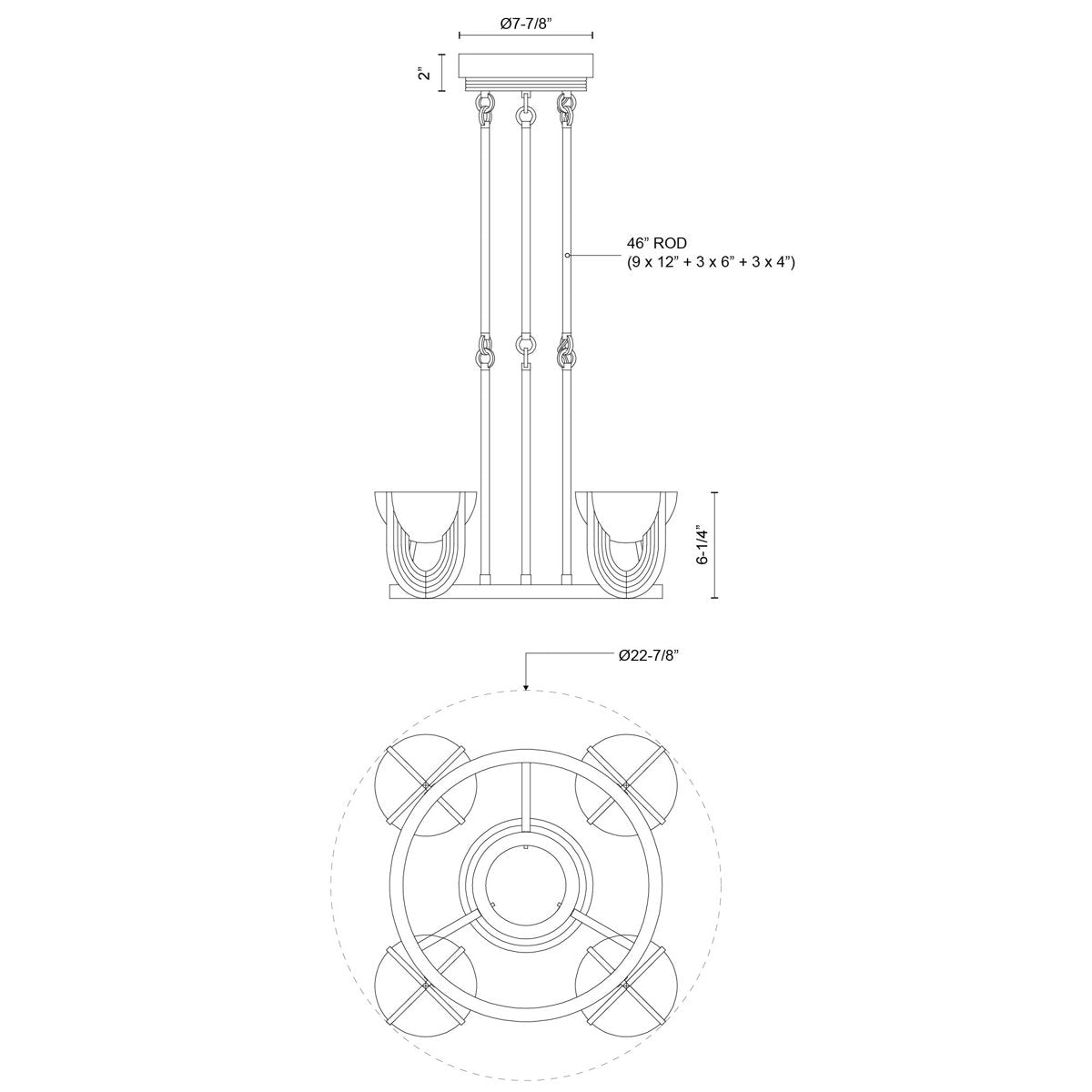 Colette Steel LED Chandelier by Elisa Carlucci
