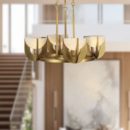 Colette Steel LED Chandelier by Elisa Carlucci