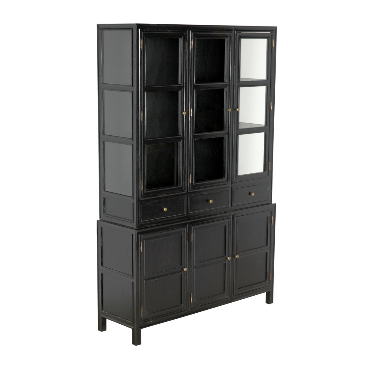 Colonial Solid Wood China Cabinet