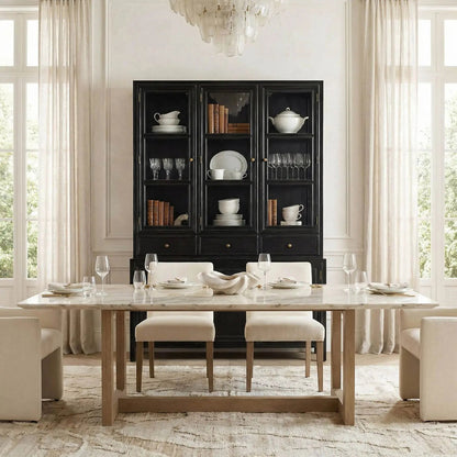 Colonial Solid Wood China Cabinet