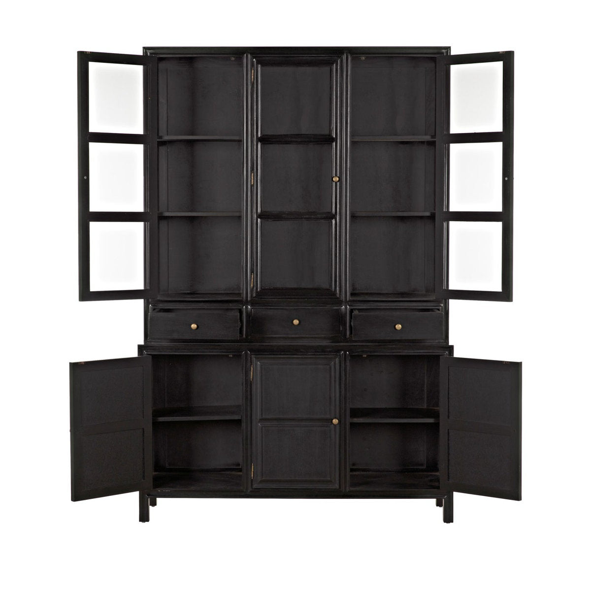 Colonial Solid Wood China Cabinet
