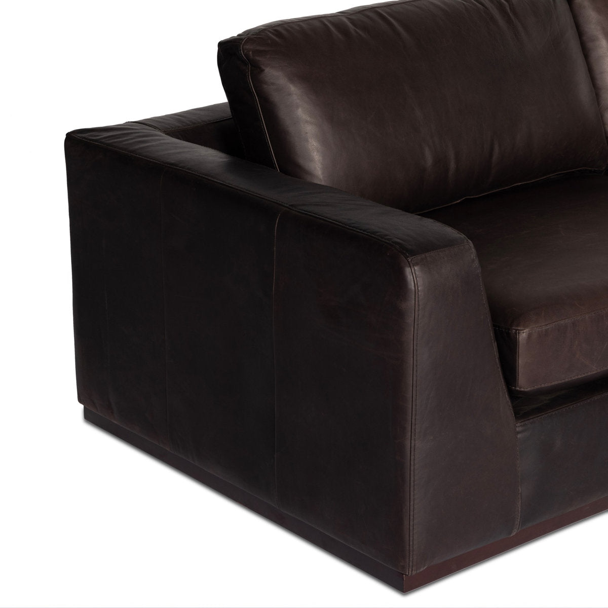 Colt 161" Wide Genuine Leather Left Hand Facing Sofa & Chaise