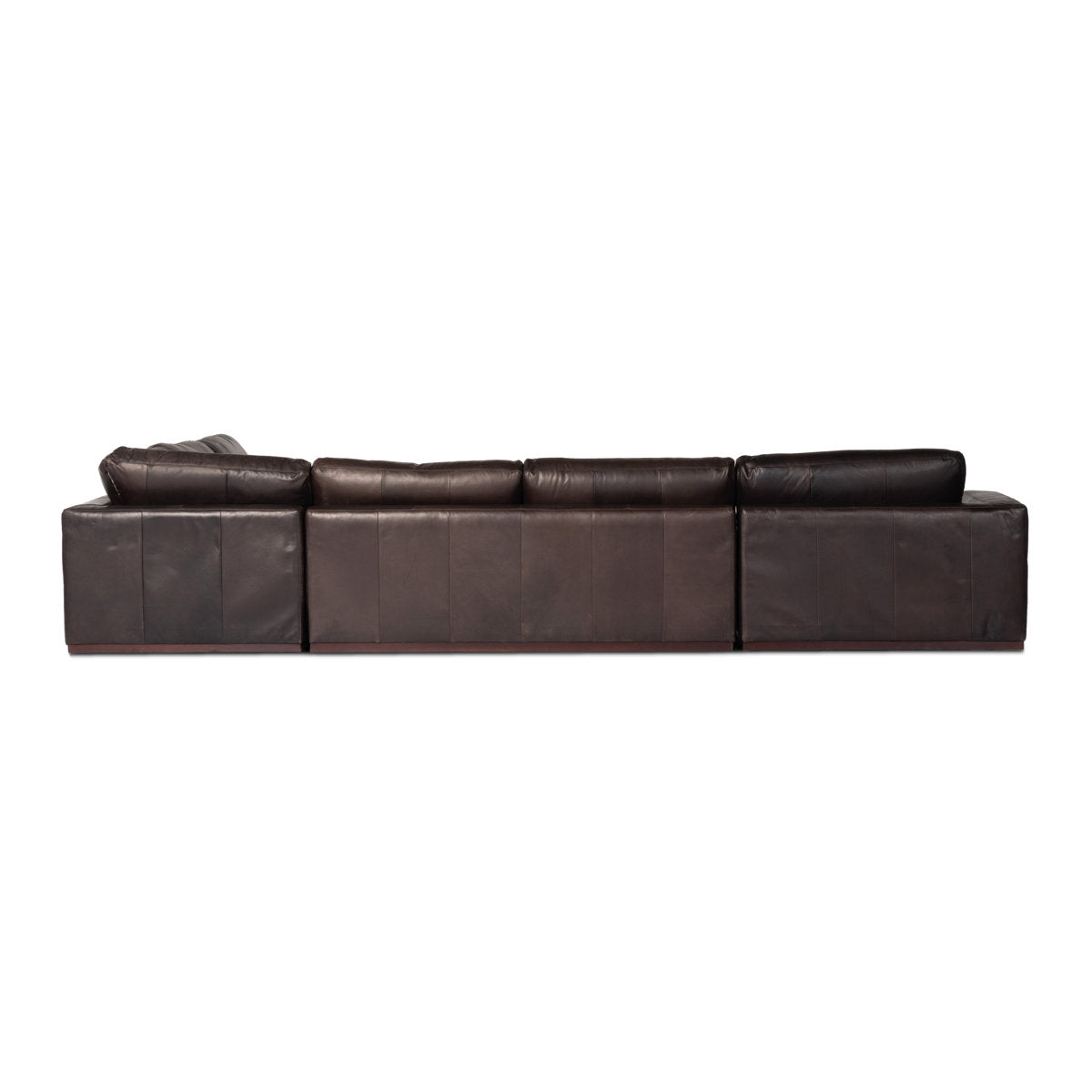 Colt 161" Wide Genuine Leather Left Hand Facing Sofa & Chaise