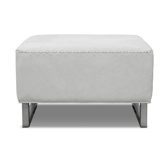 Como Leather Ottoman