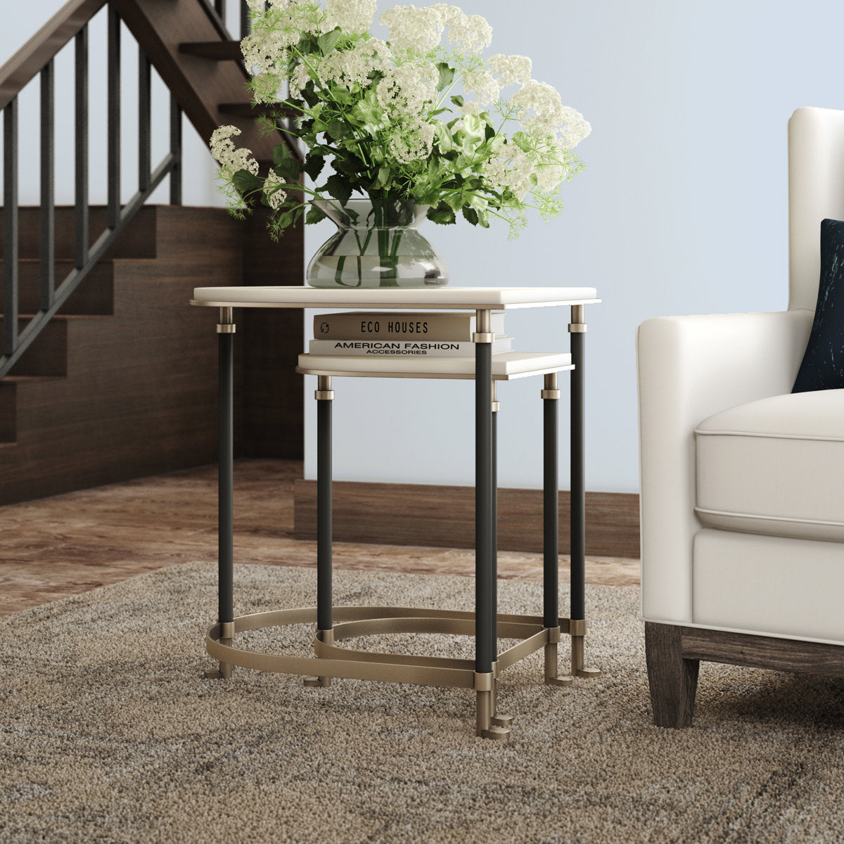 Composition Nesting End Table