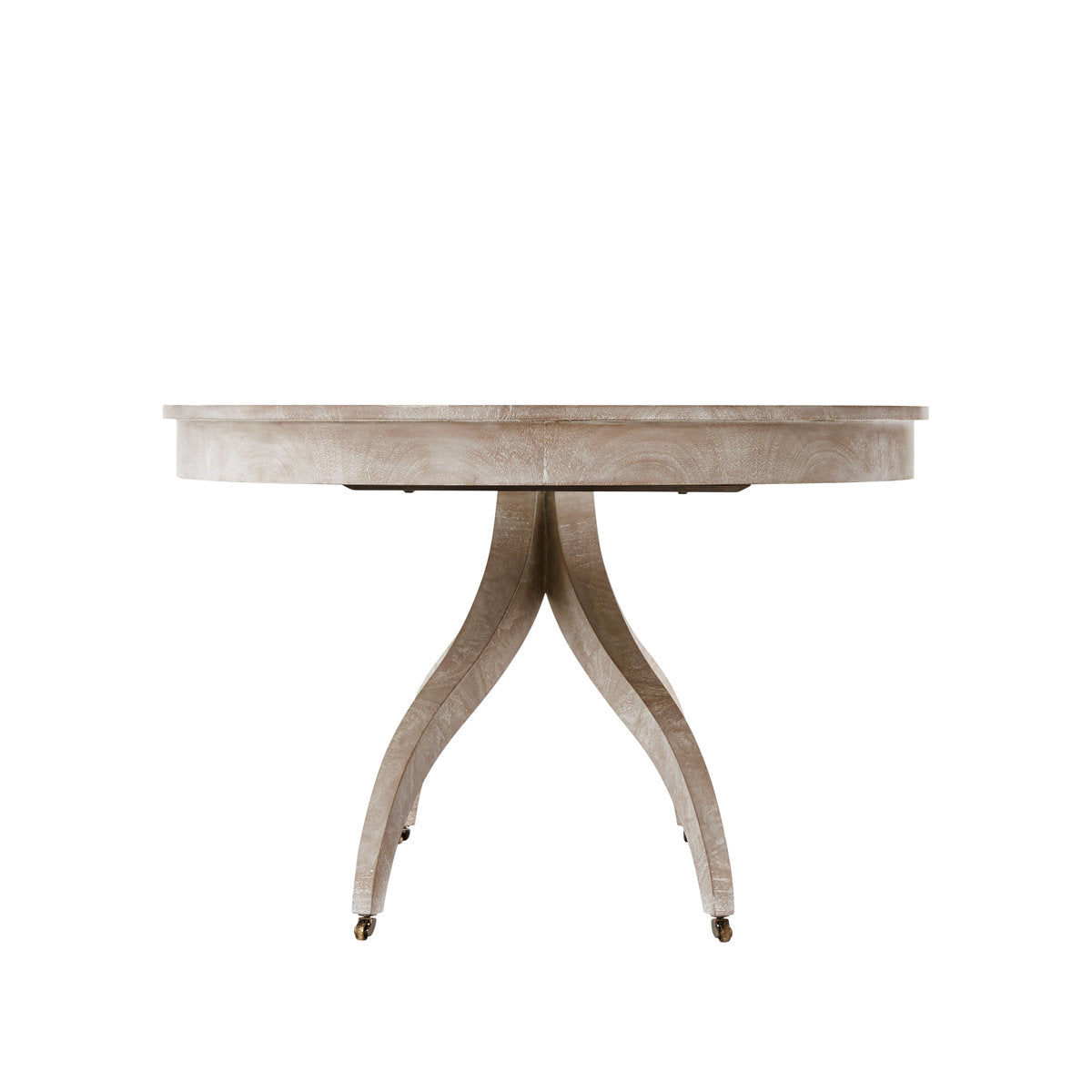 Composition Oval Mahogany Wood Dining Table