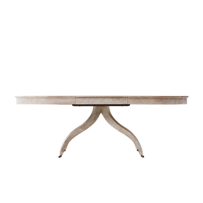 Composition Oval Mahogany Wood Dining Table