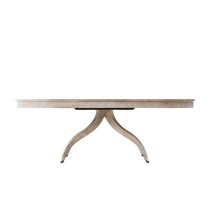 Composition Oval Mahogany Wood Dining Table
