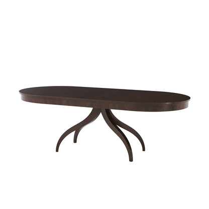 Composition Oval Solid Wood Dining Table