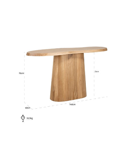 Console Table 55'' W Solid Wood Console Table