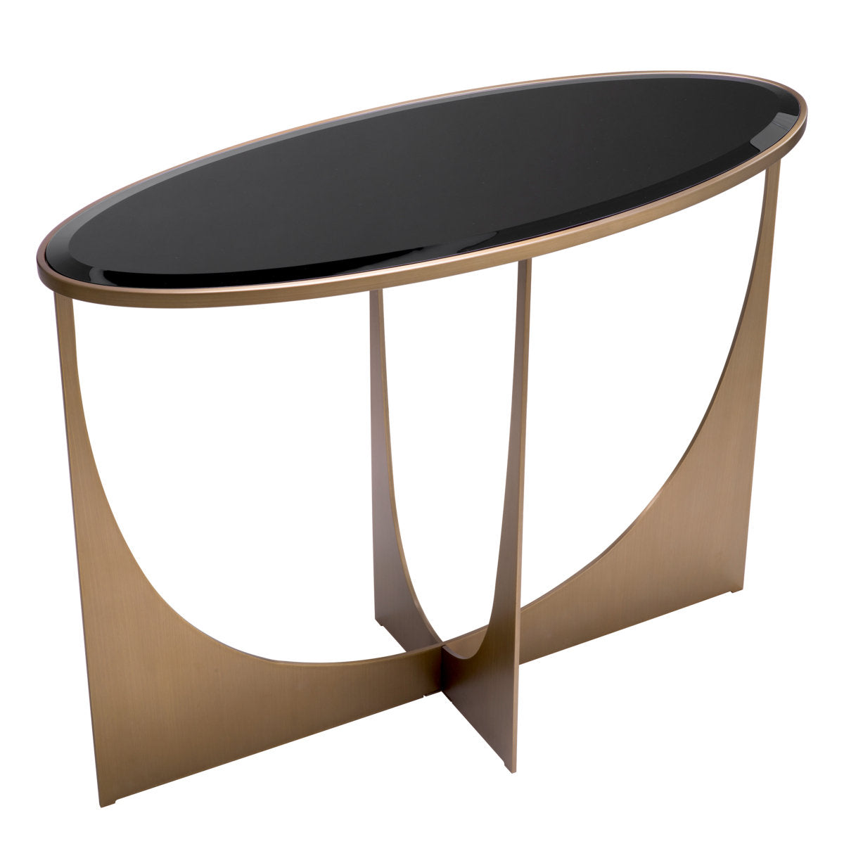 Console Table Elegance Brushed Brass Finish - Frame