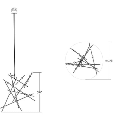 Constellation庐 20 - Light LED Chandelier