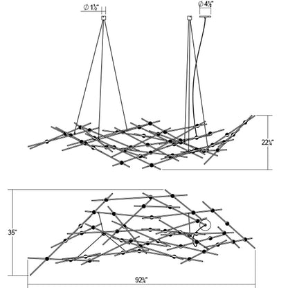 Constellation庐 44 - Light LED Chandelier