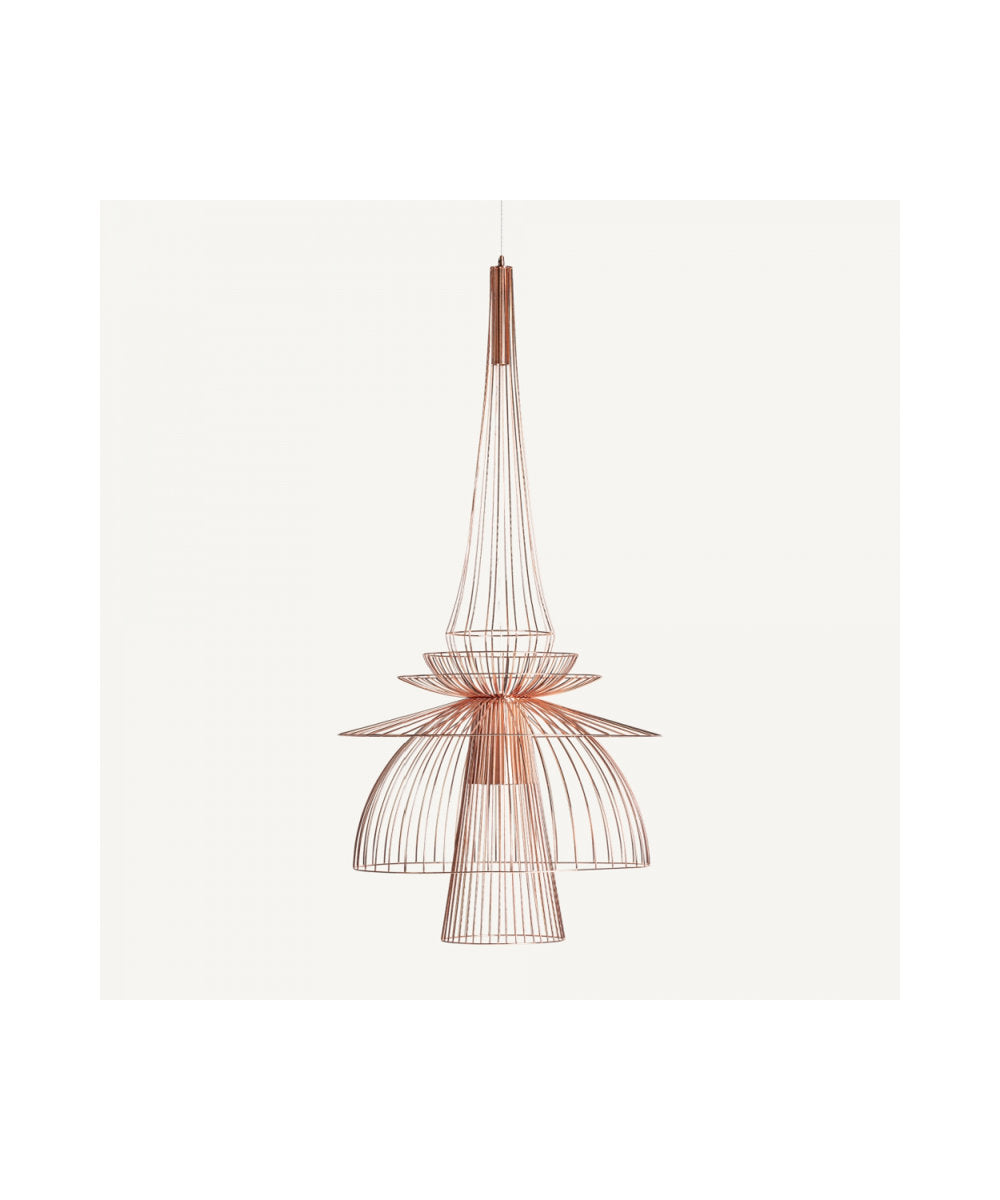 Copper Art Deco Chandelier