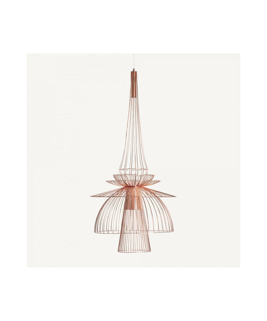 Copper Art Deco Chandelier