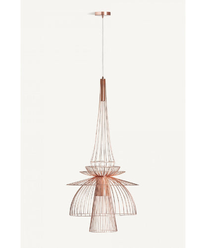 Copper Art Deco Chandelier