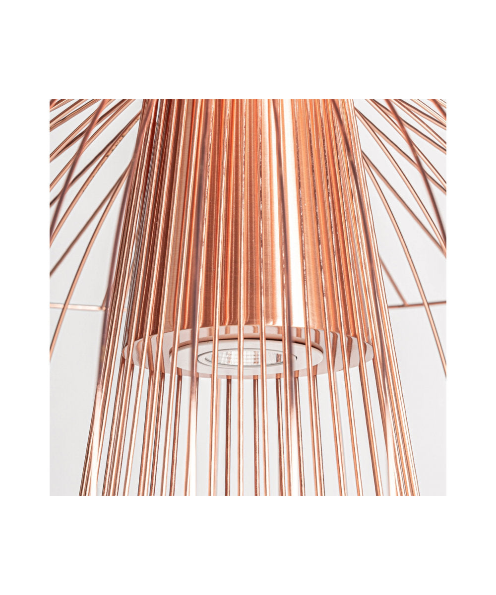 Copper Art Deco Chandelier