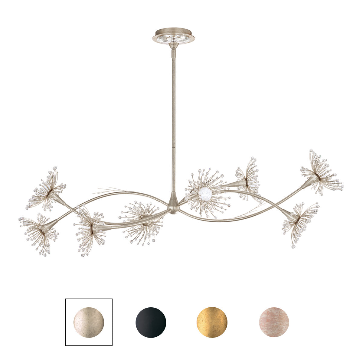 Coquette 8 Light Crystal LED Linear Pendant
