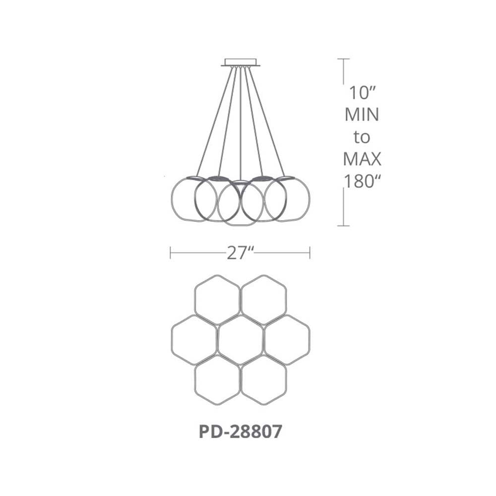 Cosmic 7 - Light Chandelier