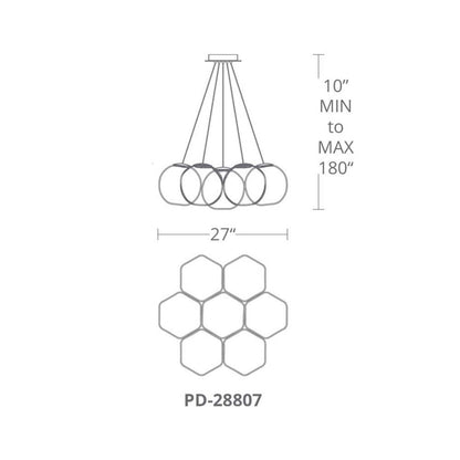 Cosmic 7 - Light Chandelier